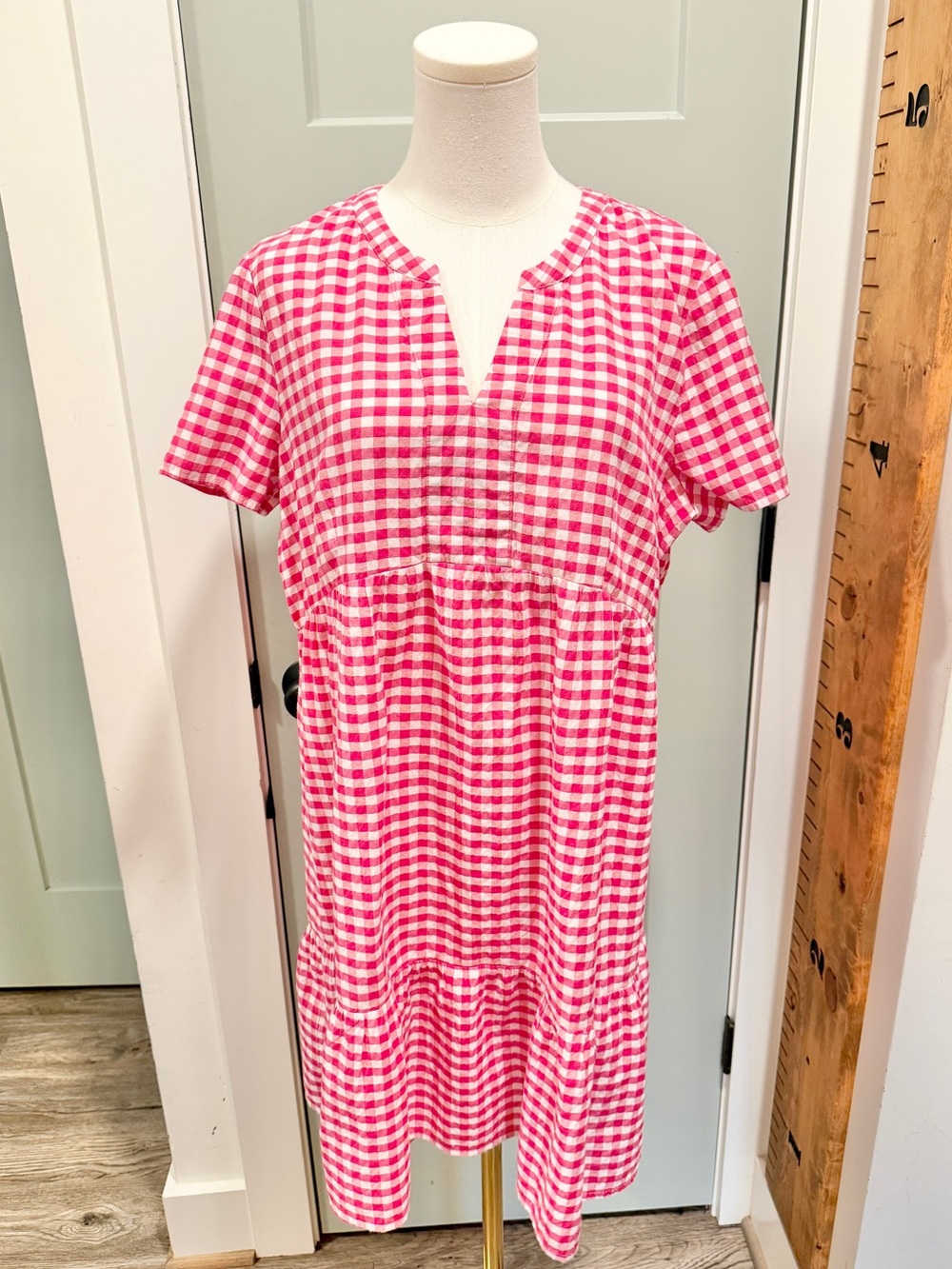 Como Vintage Gingham Check Dress XL Preppy Teacher